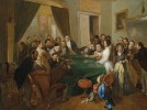 La Traviata - The scandal at the game table. Attributed to Carl d'Unker (1828–1866)