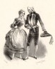 Geneviève-Aimé-Zoë Prévost and Jean-Baptiste Chollet as Madeleine and Chapelou in Adolphe Adams's 3-act opéra-comique Le postillon de Lonjumeau.
Date: ca. 1836.
Source: Bibliothèque nationale de France.
Author: Gustave Janer.